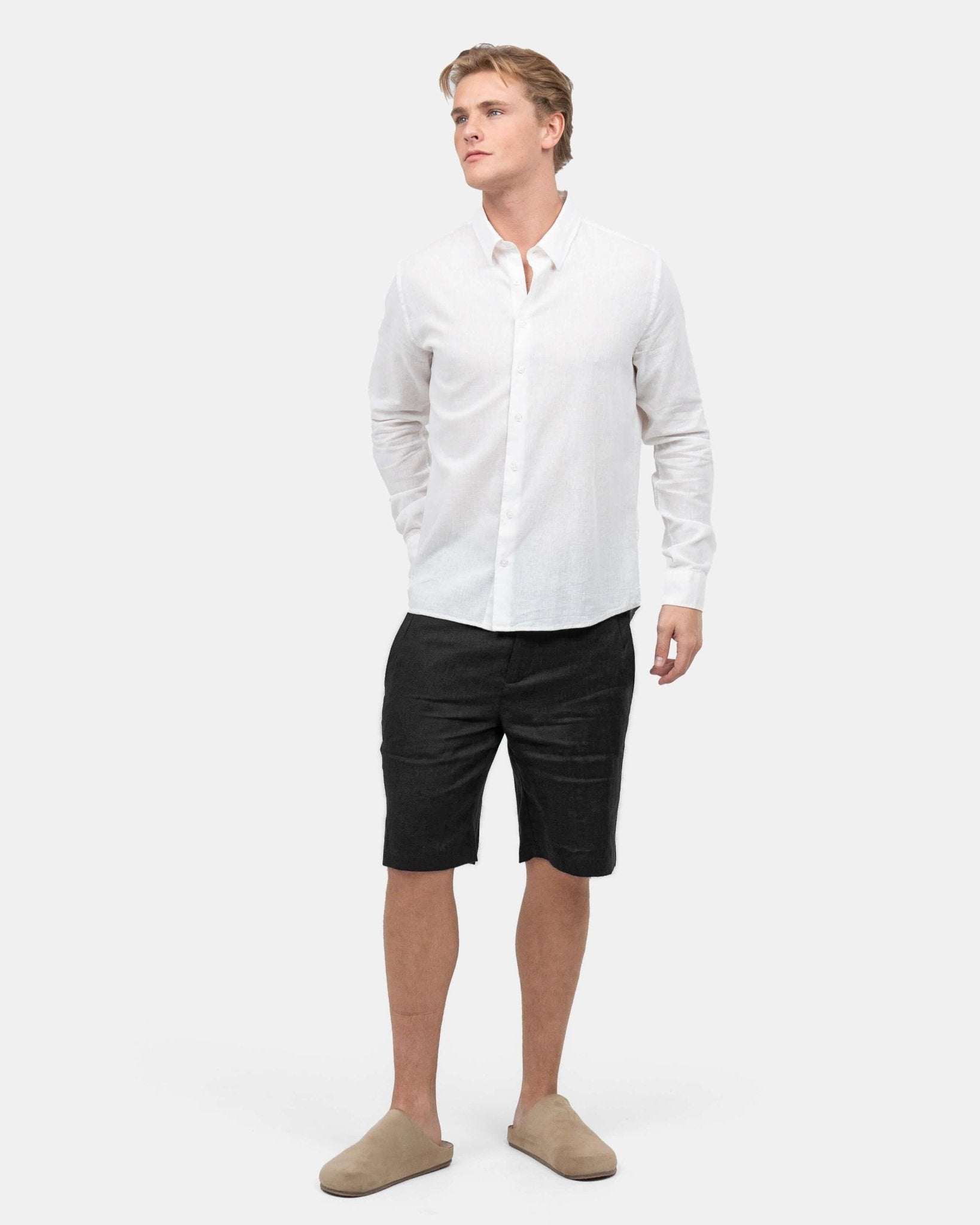 Hørshorts Sort | Skagen - clothing.dk
